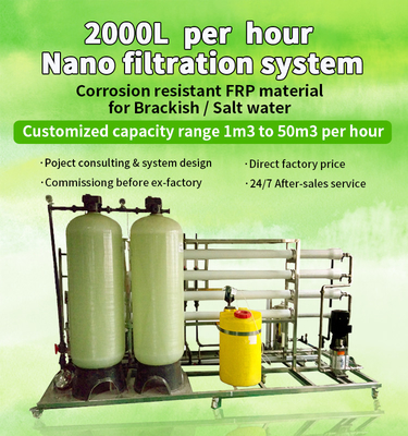 Trattamento delle acque reflue dello SpA dalle membrane 2000LPH di Nanofiltration