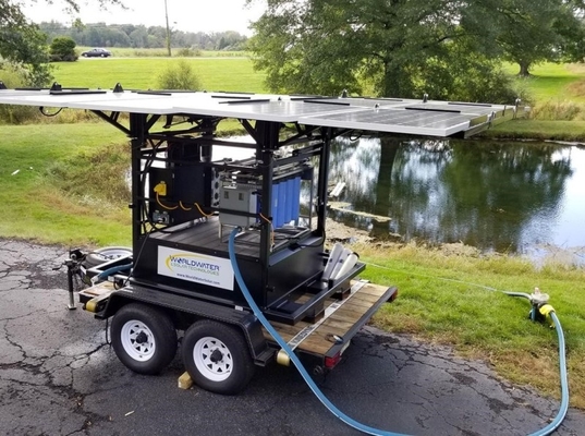 Macchina mobile di osmosi inversa dell'acqua di mare del sistema solare di desalificazione