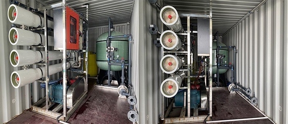 Trailer Mobile Containerized Sea Water Maker Macchina di desalinizzazione dell'acqua di mare per acqua potabile