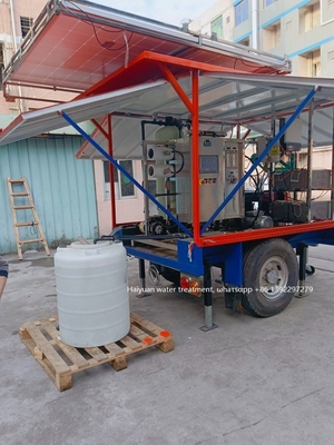 Pannello solare rimorchio di osmosi inversa mobile rimorchio di demineralizzazione mobile rimorchio di osmosi inversa in vendita