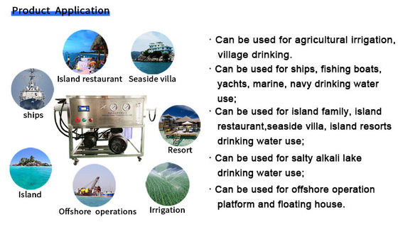 Piccola macchina portatile di desalificazione dell'acqua di mare dell'acqua di mare per la casa della barca