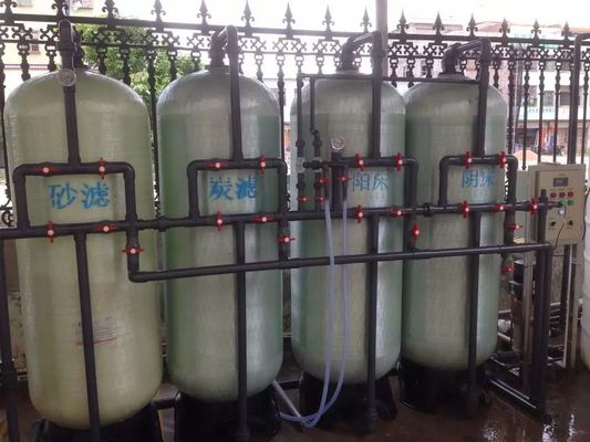 600KG sistema a acqua deionizzato laboratorio, impianto per il trattamento delle acque di demineralizzazione di FRP