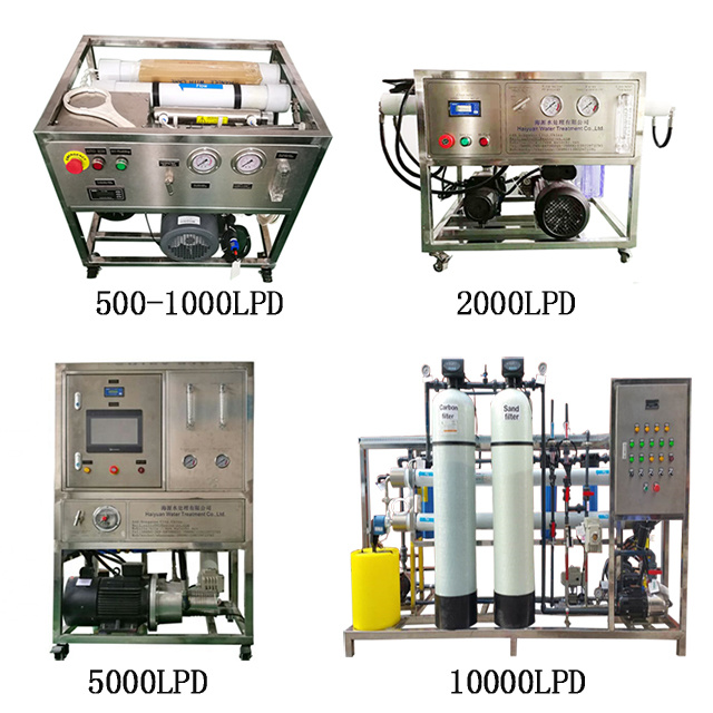 Portable Borehole Sea Water Desalination Plant Home Use Mobile Portable Small Mini Salt Water Seawater Desalination Plant